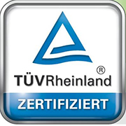 TÜV Rheinland seal, certified